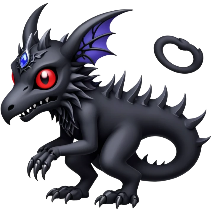 Gothic badass cool complex aesthetic-scenery-Fakémon-creature (full body) emoji