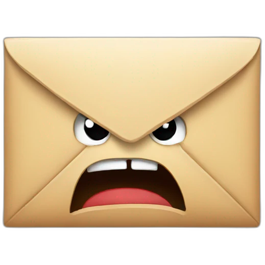 Angry mail emoji