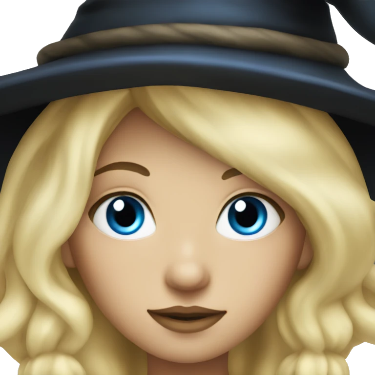 Blonde blue eyed witch  emoji