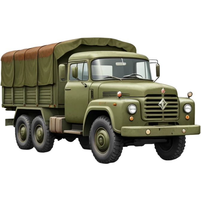 ZIL 130 Soviet military truck with iconic cabin design and flatbed emoji