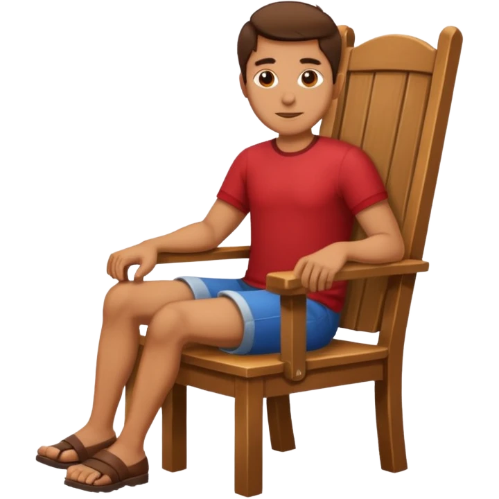 man sitting still in a chair emoji