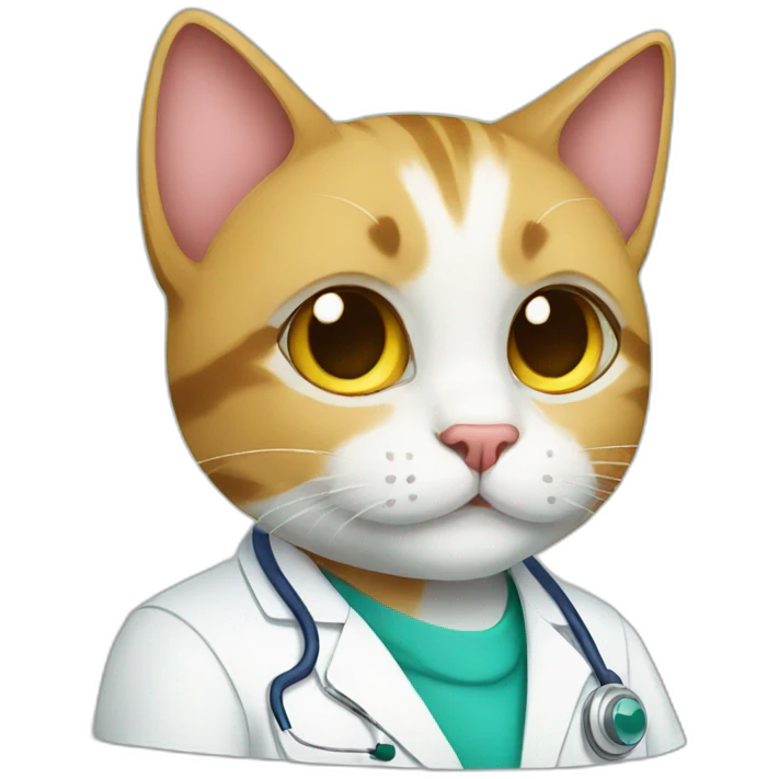 Doctor cat emoji