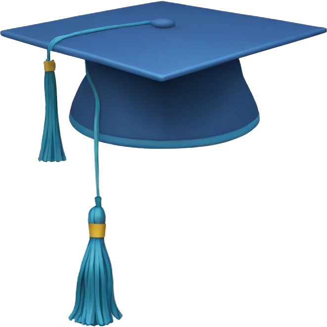 Education hat 3d emoji