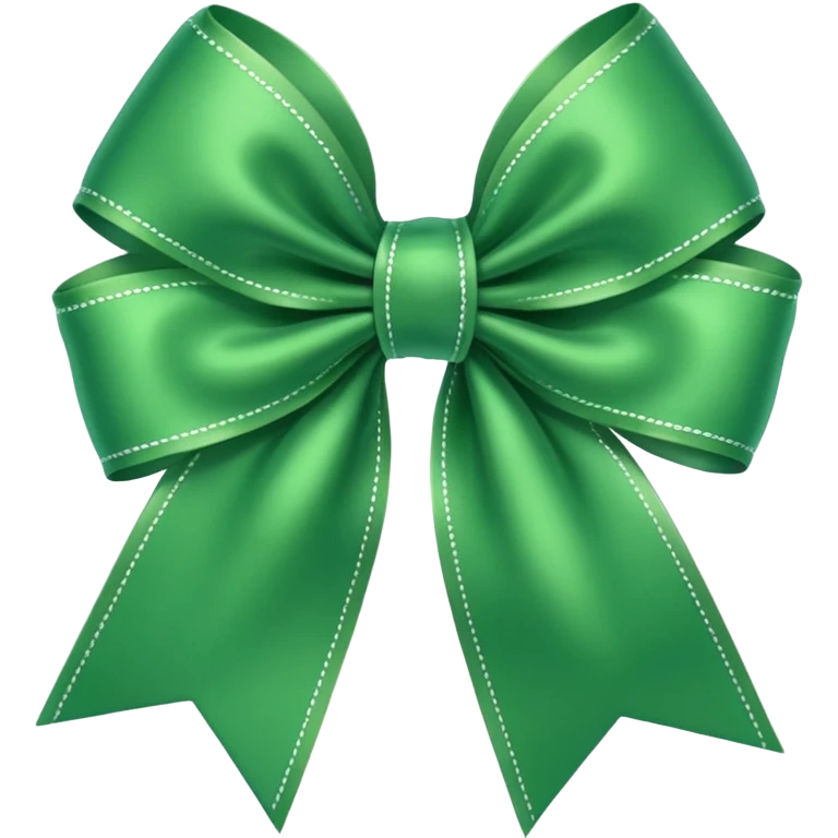 simple green bow ribbon emoji