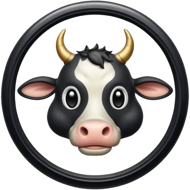 İnek kafalı ayakları olan satürn emoji