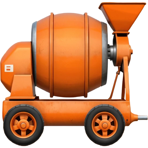 small orange concrete mixer emoji
