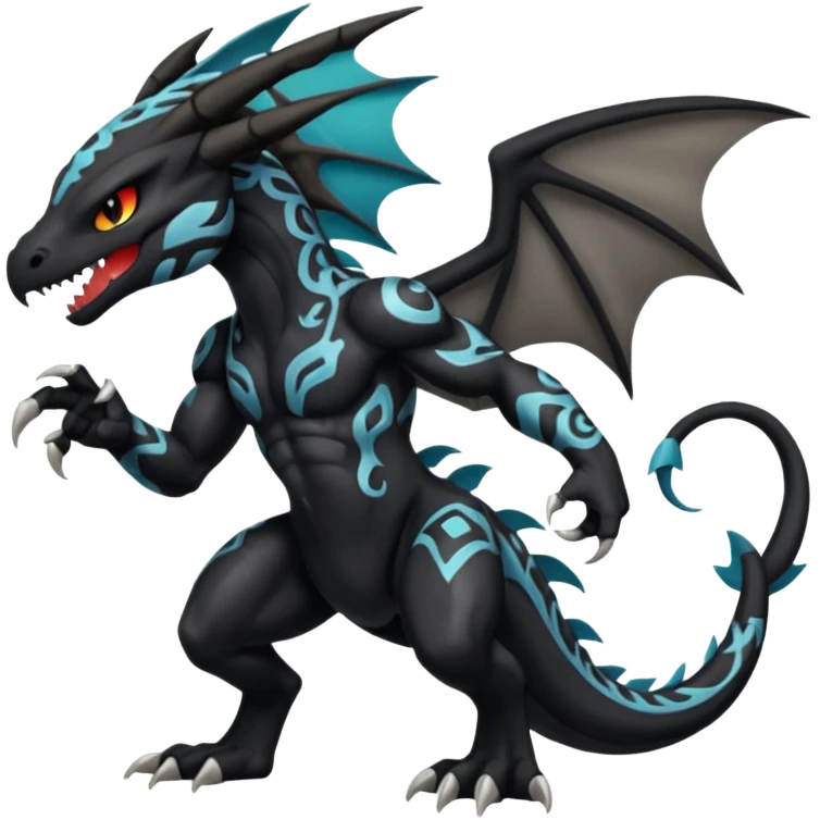 Meloetta-Venom-Stitch-Zekrom-Salandit-fusion, full body, tribal markings  emoji