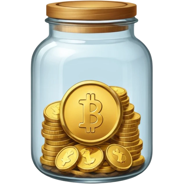 jar with a one coins emoji