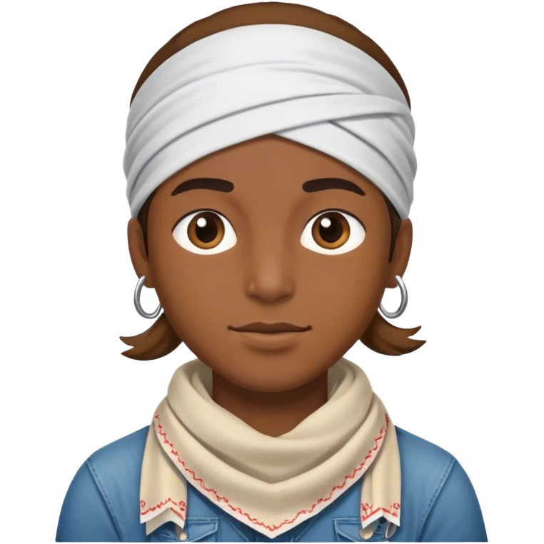person with bandana emoji