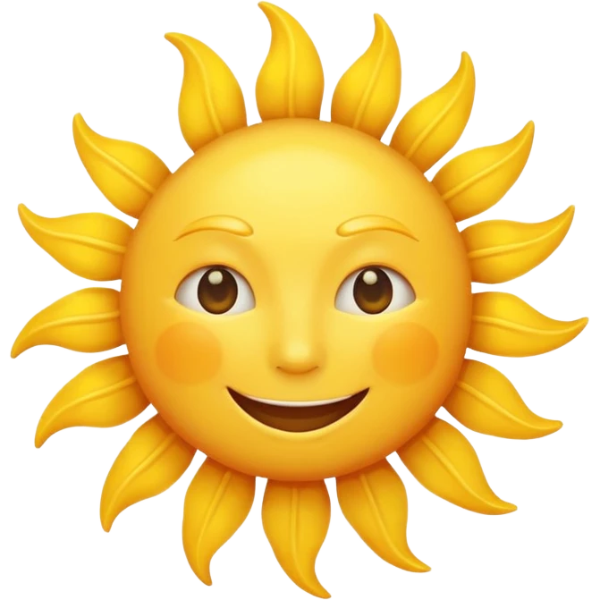 smiling sun emoji emoji