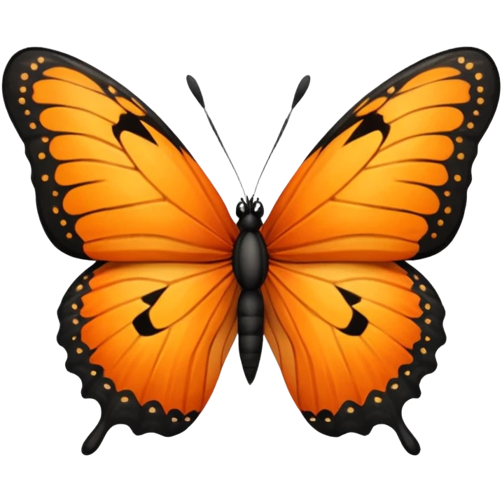 an orange butterfly emoji