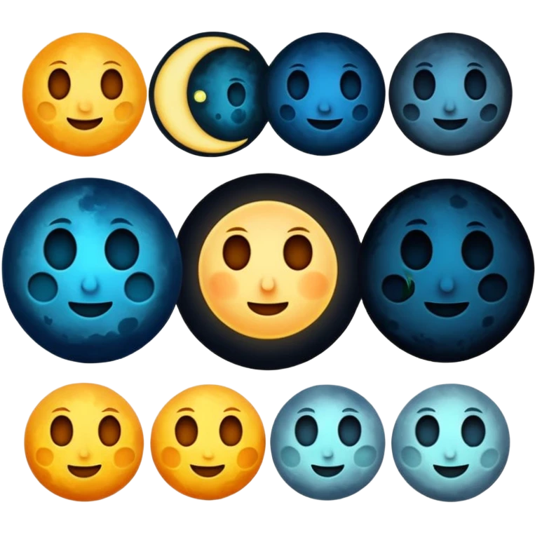 phases of the moon emoji