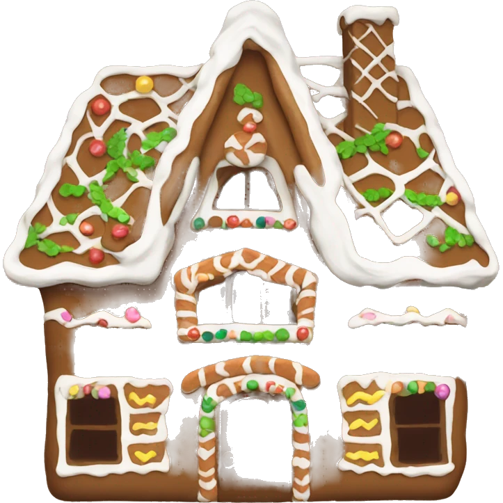 gingerbread house emoji
