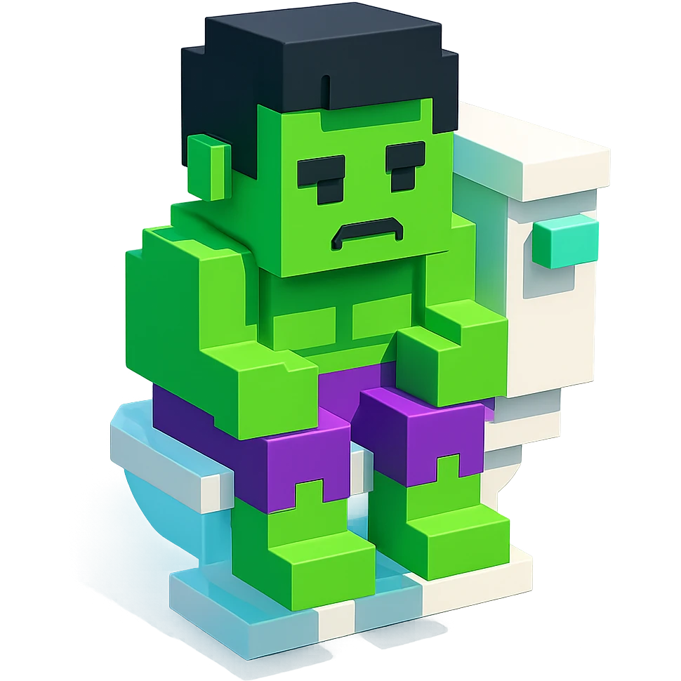 Hulk in Toilet  emoji