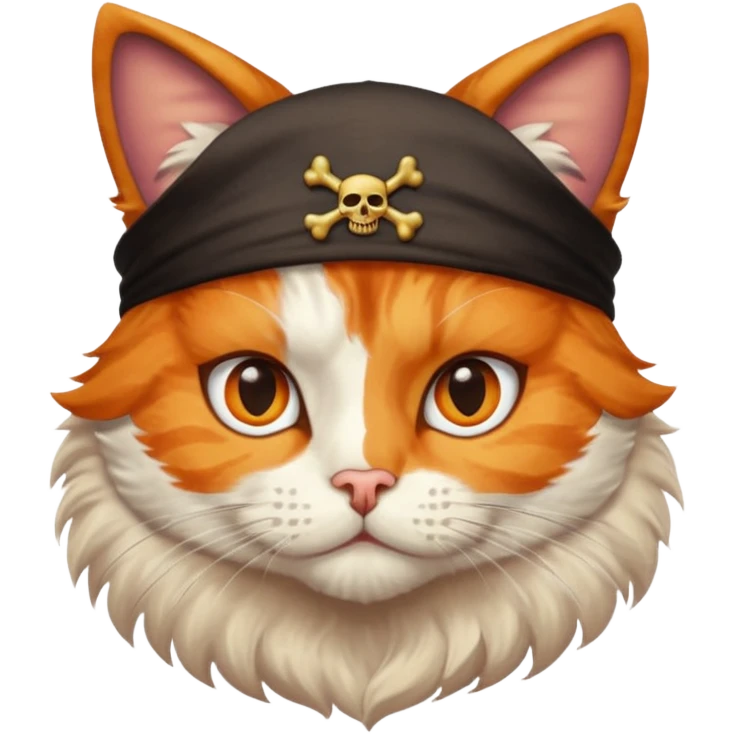 pirate cat with eye patch emoji