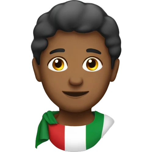 Brown person With Italian flag emoji