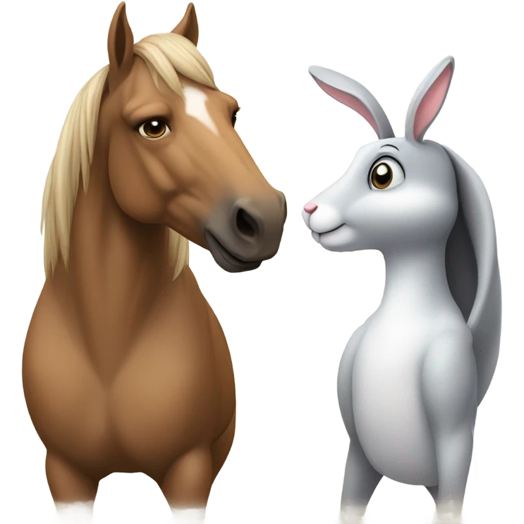 horse married rabbit emoji