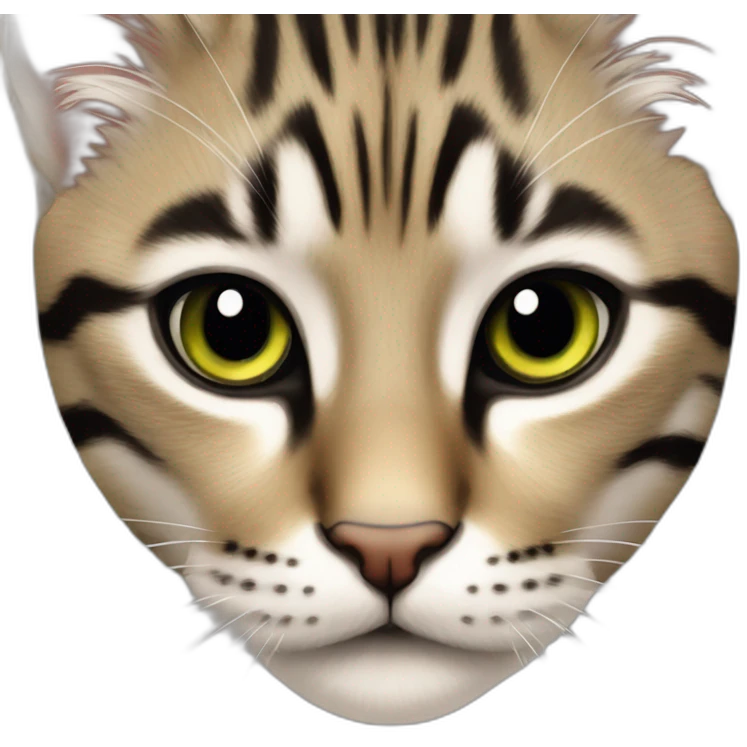 Котик с зелёными глазами лежит emoji