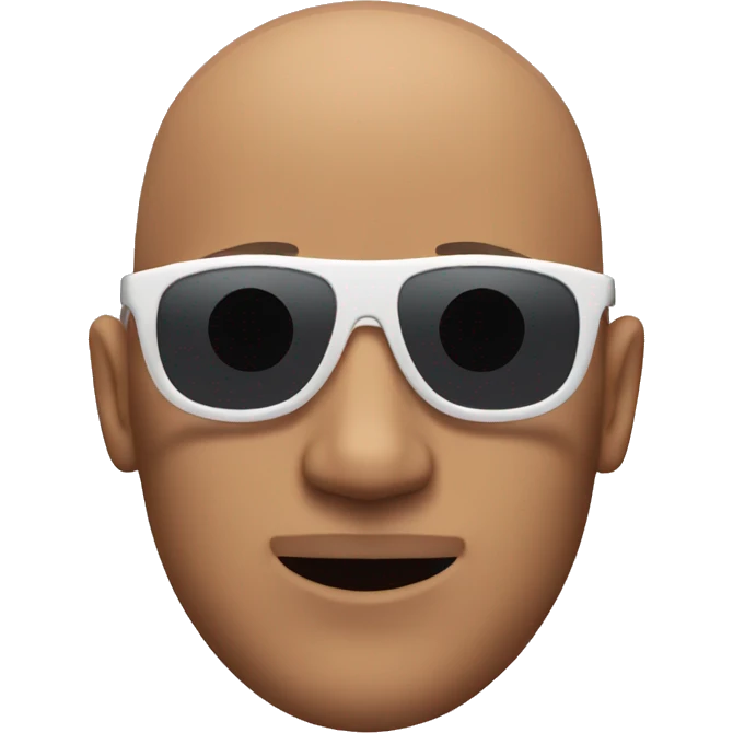 Bald guy with sunglasses emoji