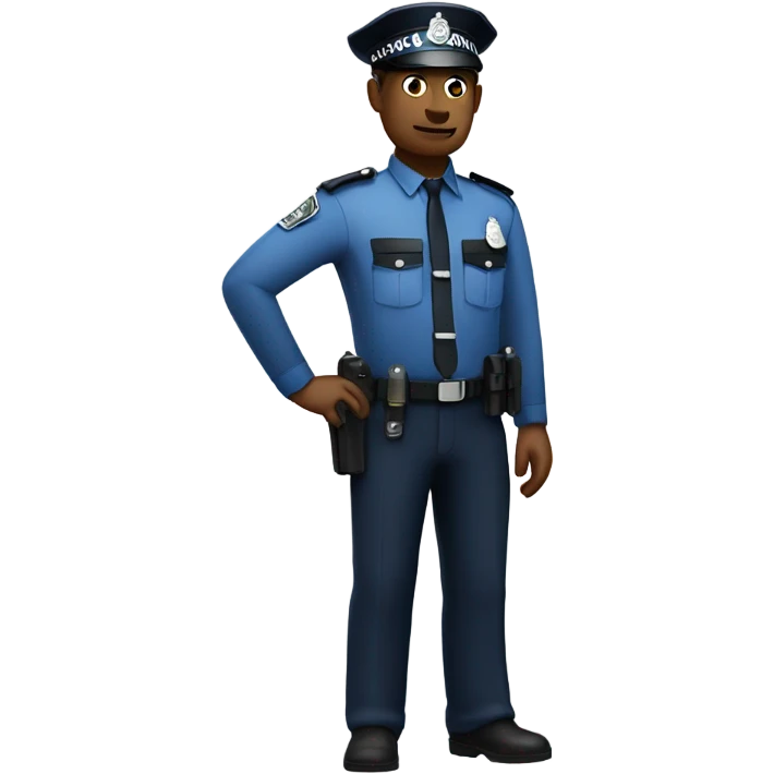 Police office with uk police gear - no hat emoji