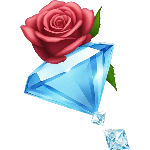 Rose breaking a diamond   emoji