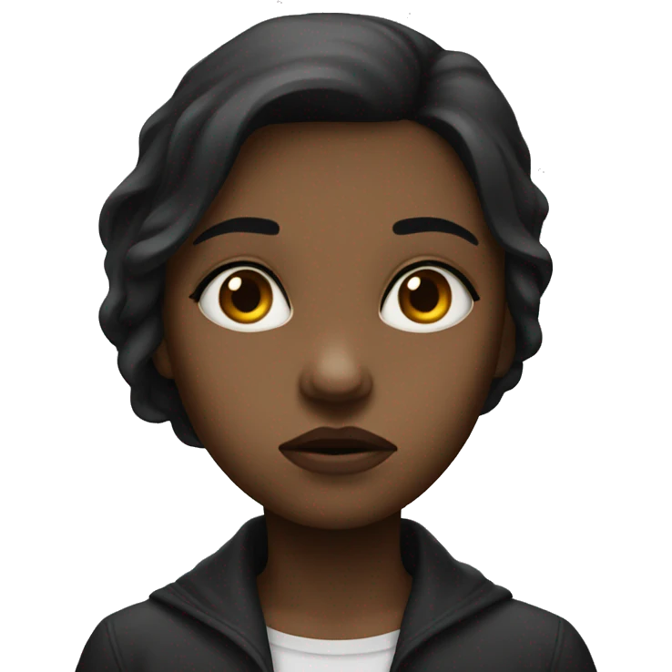 girl with a death stare emoji