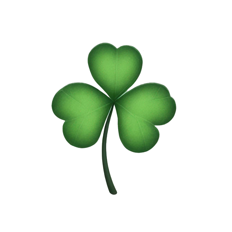 black five leaf clover emoji