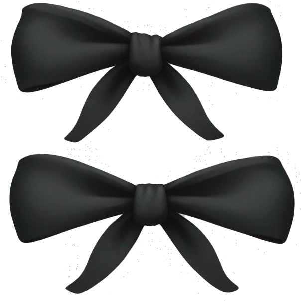 Black bow emoji