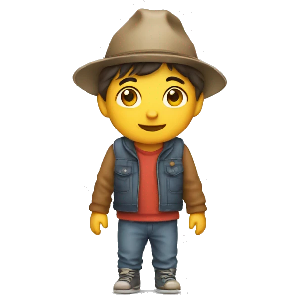 niño con gorrito y pulgar arriba emoji