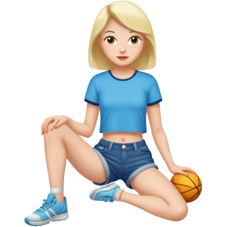 Naked girl spreading legs emoji