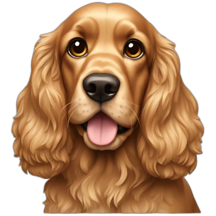 Dog-golden-english-cocker-spaniel-full-body emoji