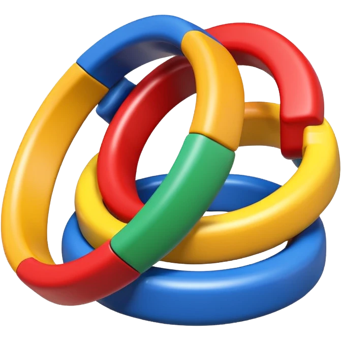 Stacking rings kid toys in bright colors emoji