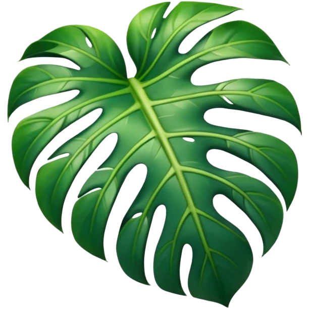 A monstera deliciosa leave emoji