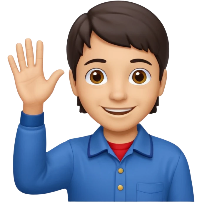 kiko del chavo del 8 saludando con camisa completa emoji