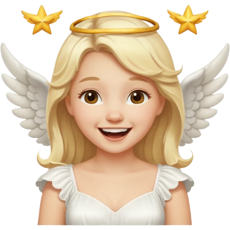 cute angel girl laughing emoji