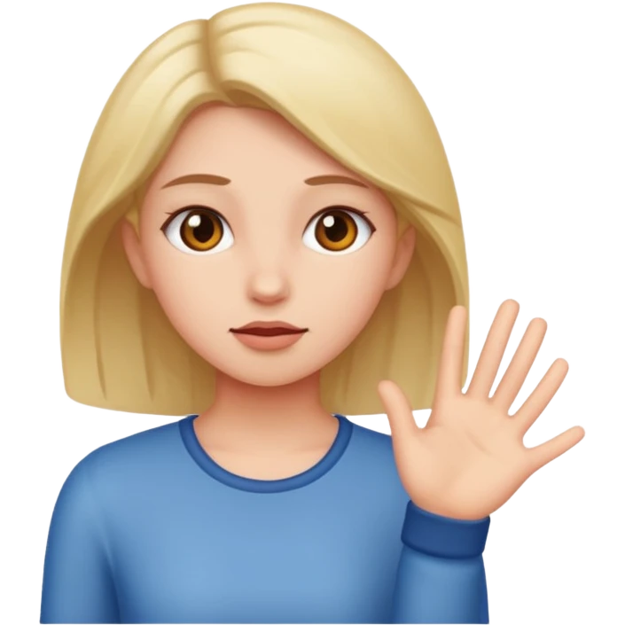 Girl stop emoji