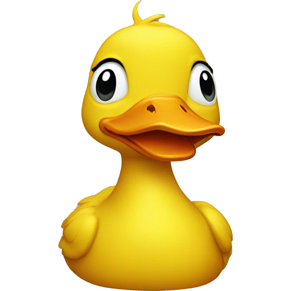 Yellow duck in hallowing  emoji