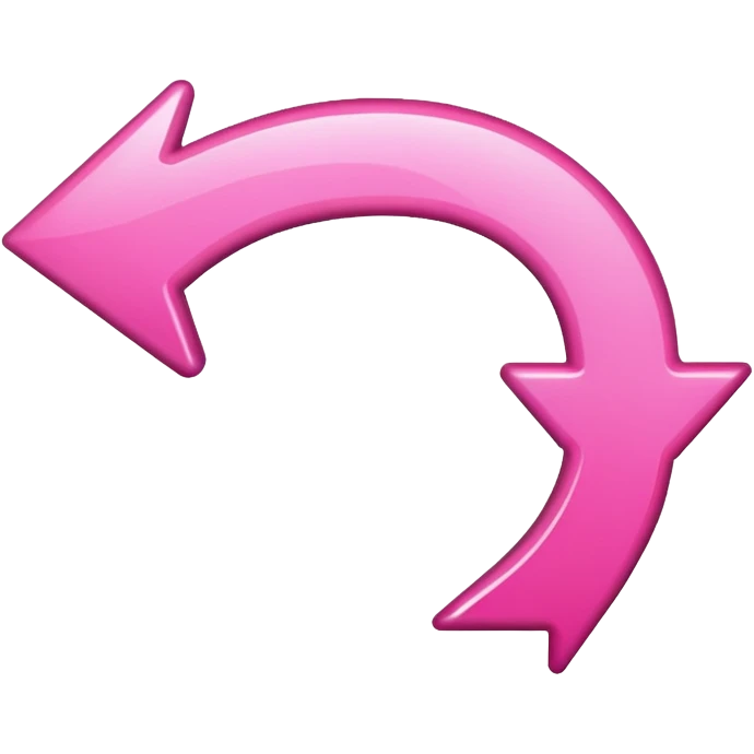 Pink go back u shape arrow  emoji