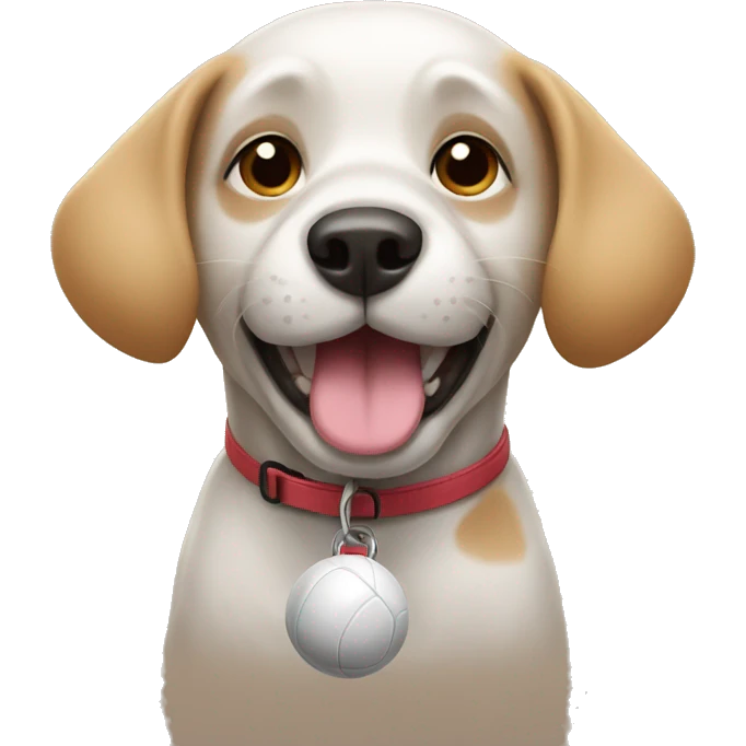 Dog with ball emoji