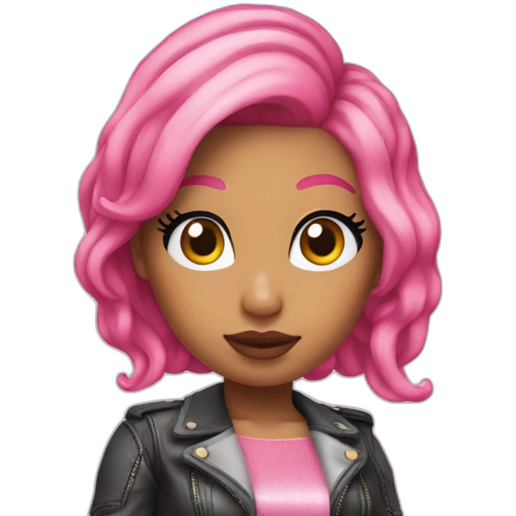 Nicki Minaj pink hair emoji