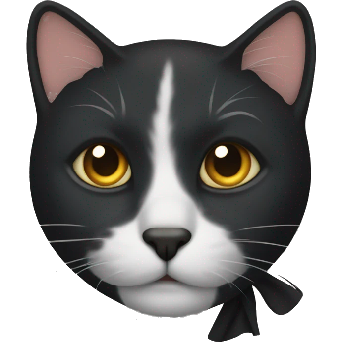 Un gato negro durmiedo emoji