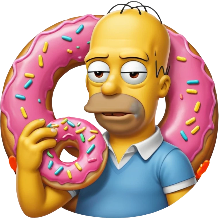 hommer simpson with a donnut emoji