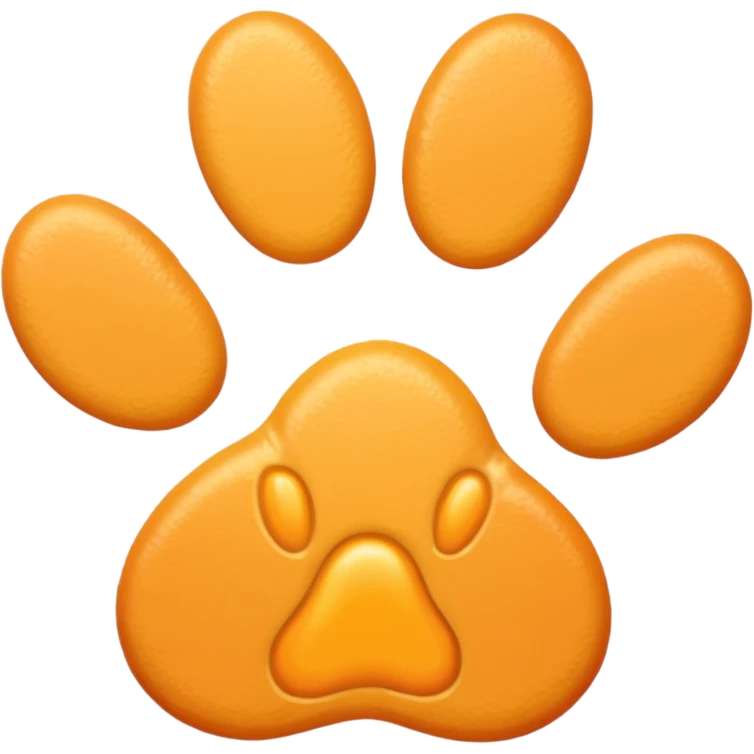 a very light pale pastel yellowy orange pawprint emoji
