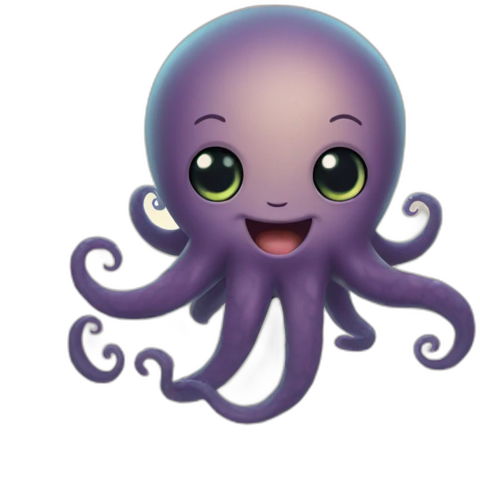 cute kraken cute face HYPE cheering emoji