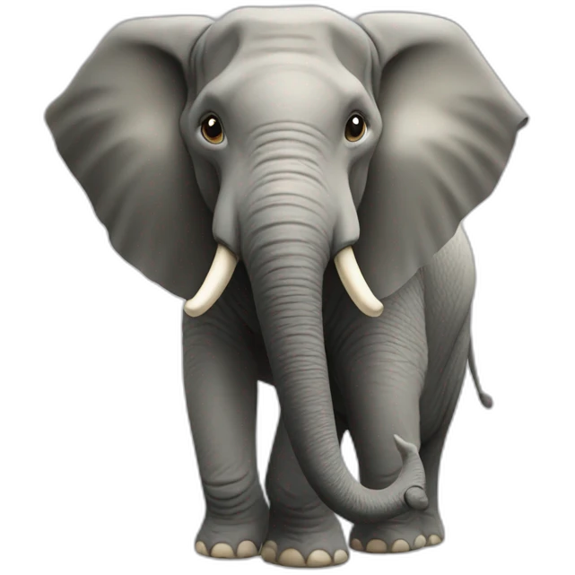 Chat sur un elephant emoji