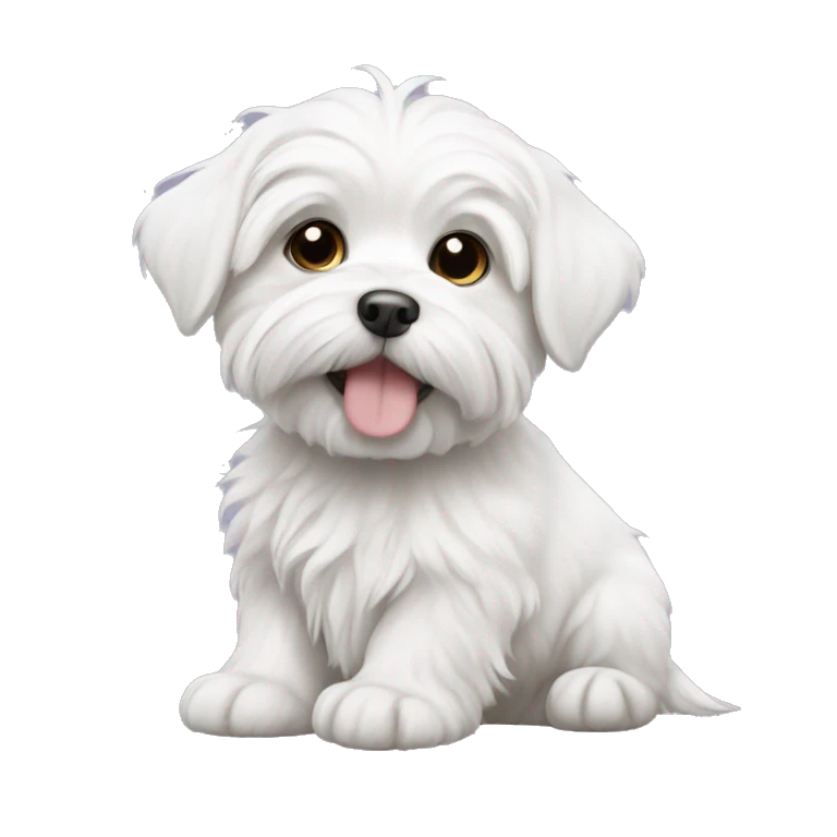 Maltese puppy emoji