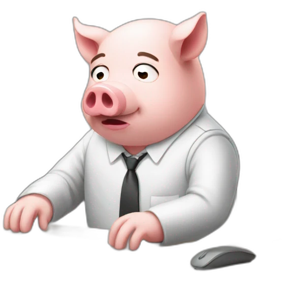 pig suffering at work emoji