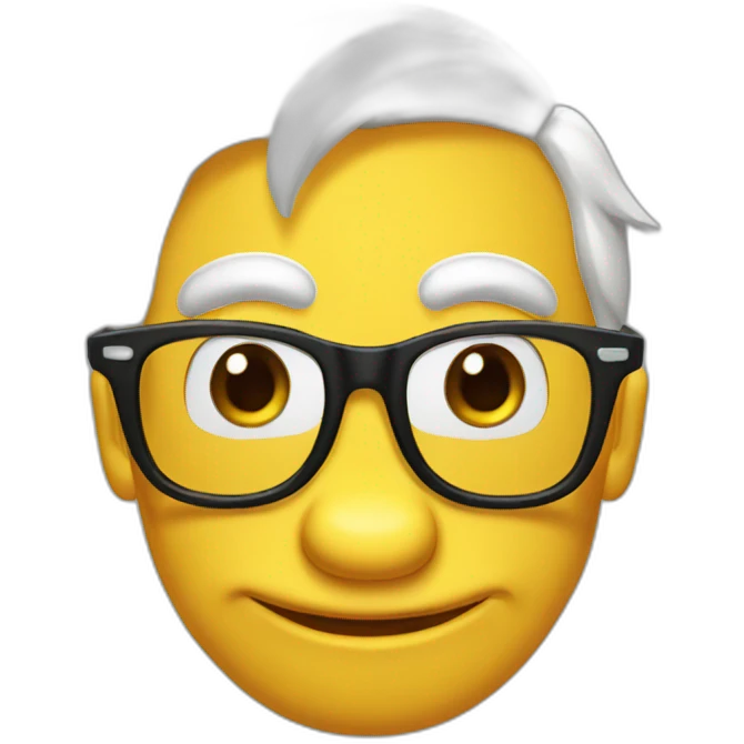 donald duck nerd glasses emoji