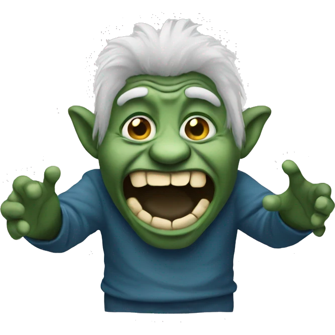 Troll with hands emoji