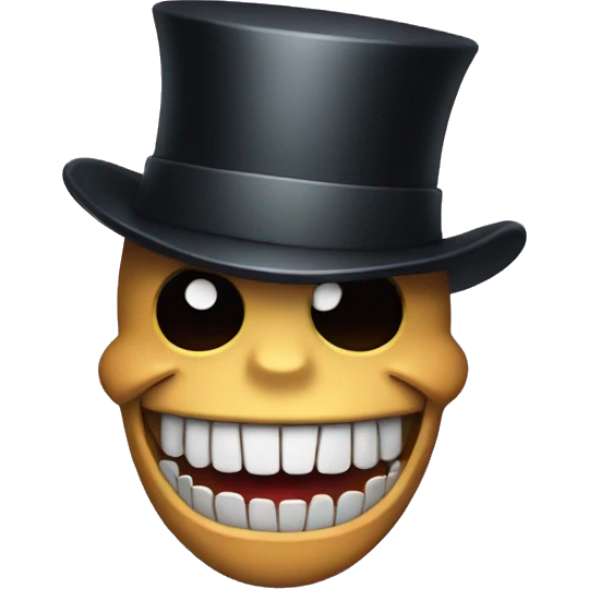 jaws with tophat emoji
